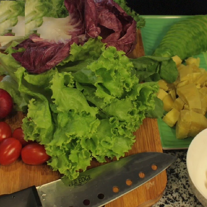 Bước 5 Sơ chế nguyên liệu phụ Salad gà dầu giấm